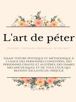 cover image of L'art de péter